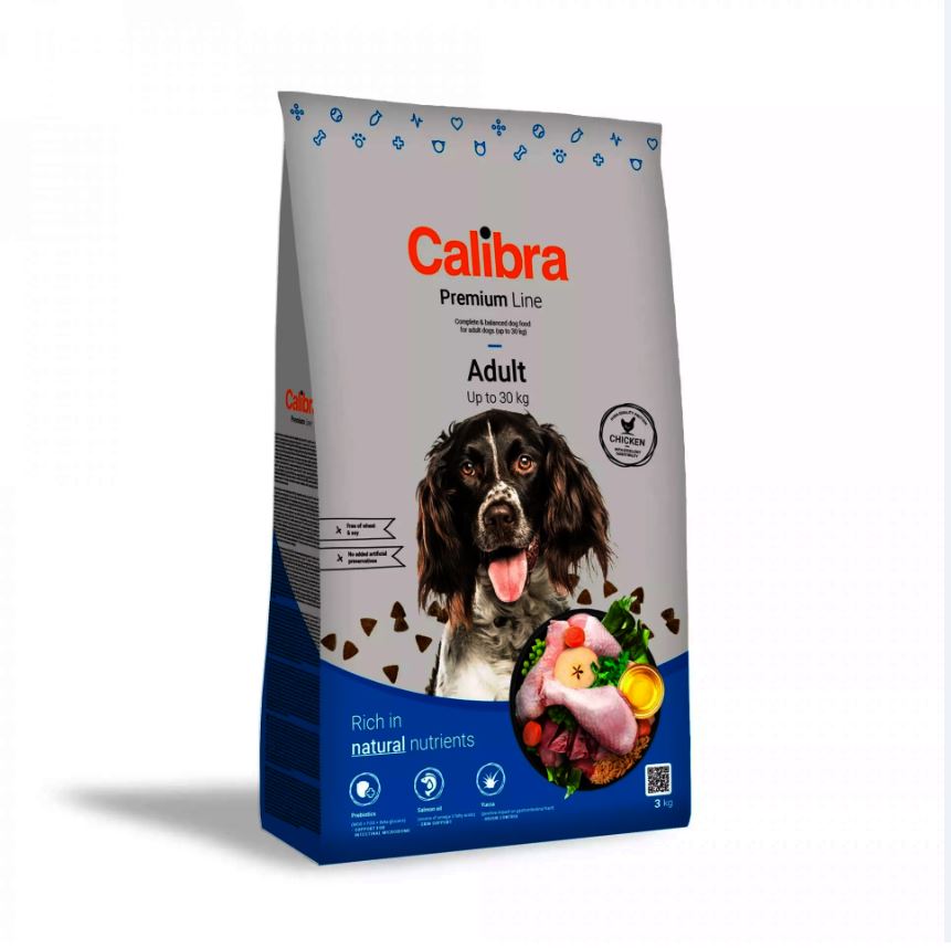 Calibra מזון מלא לכלבים בוגרים (עוף), 12 ק"ג