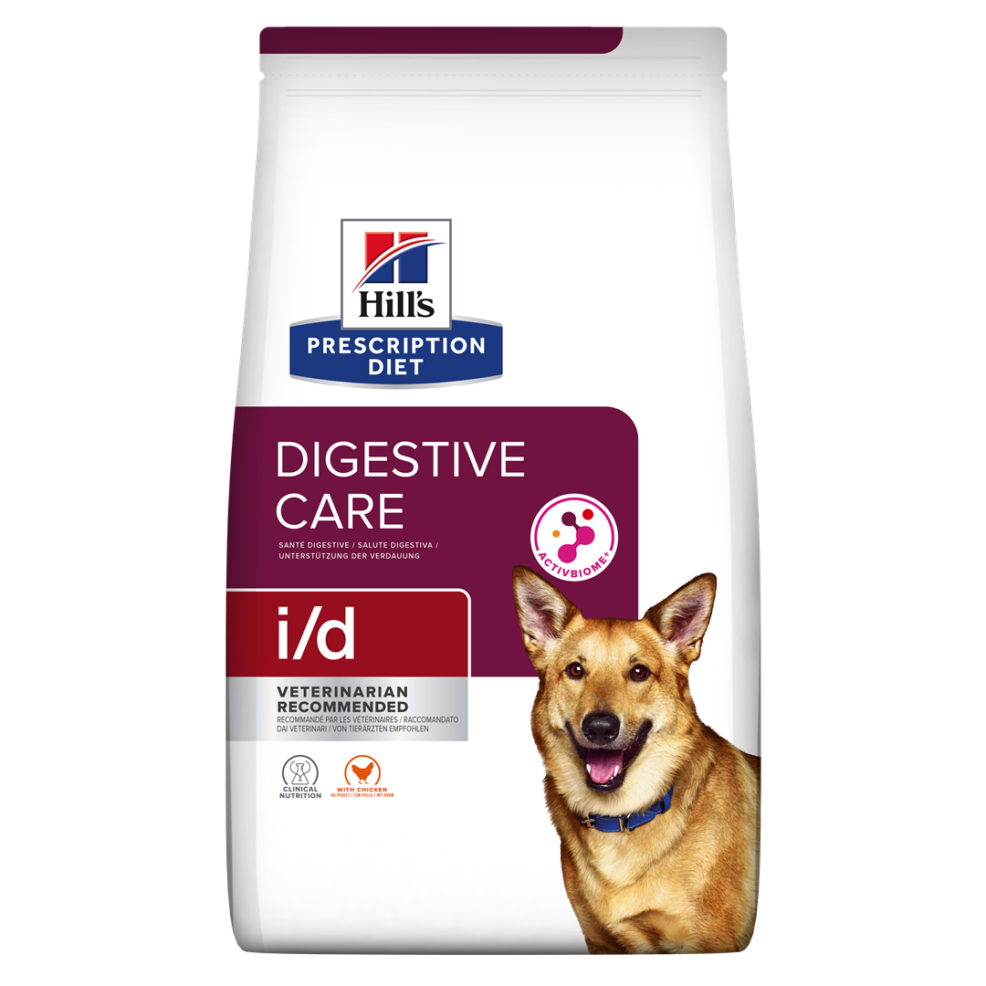 i/d | Hill's Prescription Diet דייג'סטיב קייר לכלב, 4 ק"ג (עם עוף)