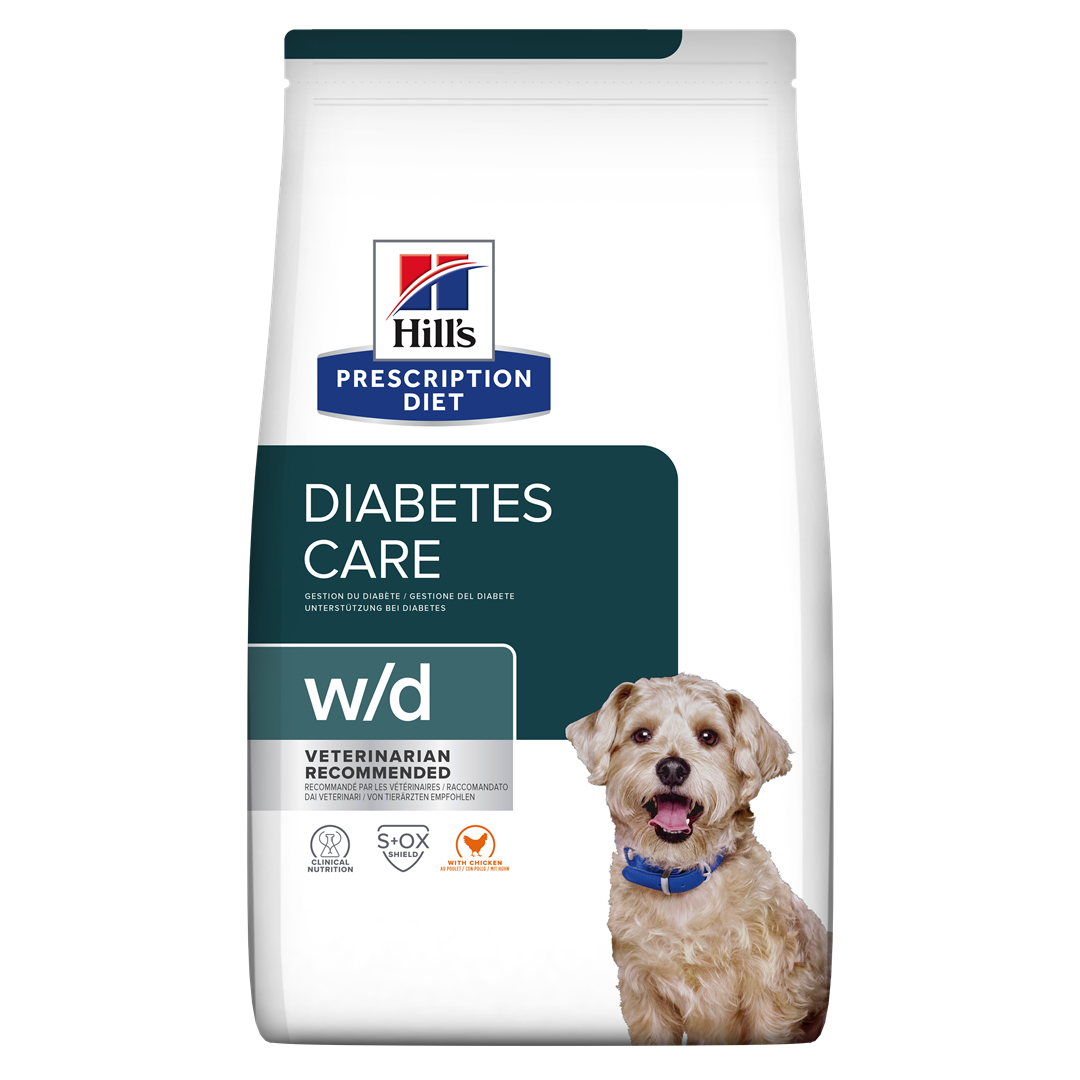 w/d | Hill's Prescription Diet דיאביטיס קייר לכלב, 10 ק"ג (עם עוף)