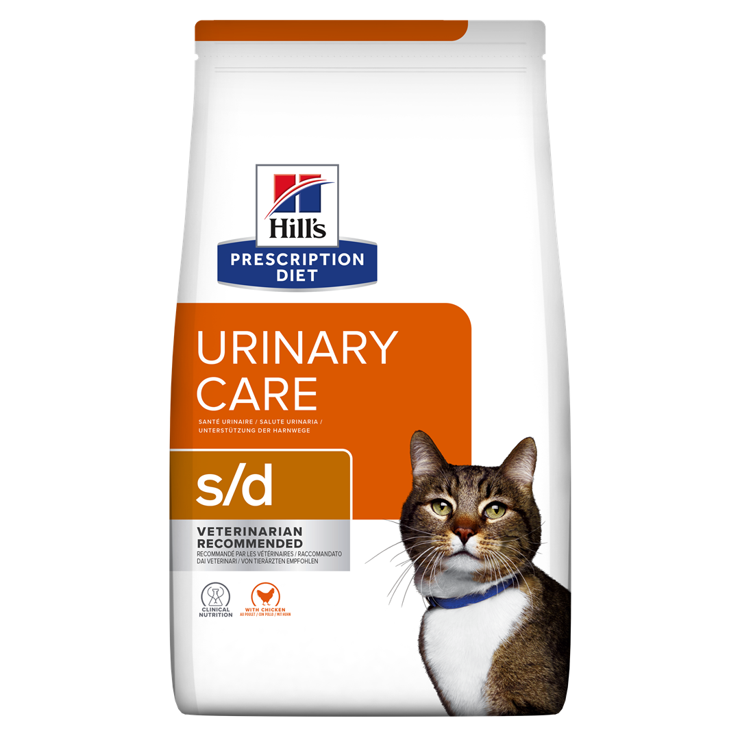 s/d | Hill's Prescription Diet יורינרי קייר לחתול, 1.5 ק"ג (עם עוף)