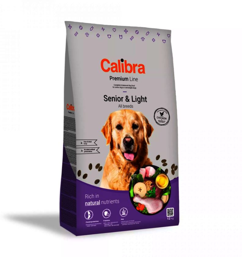 Calibra מזון מלא לייט לכלבים בוגרים ומבוגרים (עוף), 12 ק"ג