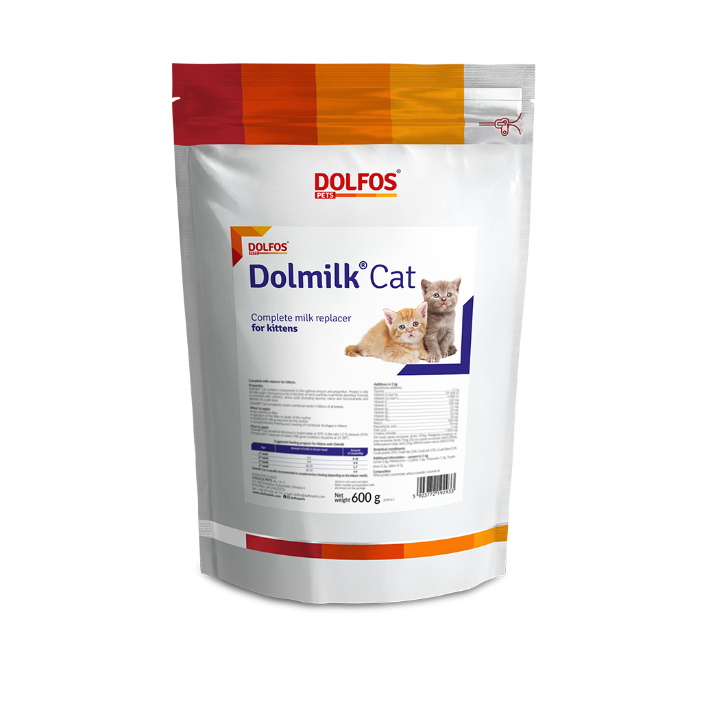 תחליף חלב Dolmilk Cat לגור חתול, 600 גרם
