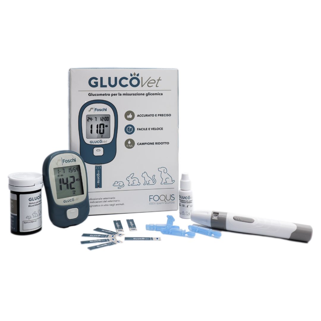 גלוקומטר וטרינרי למדידת רמת גלוקוז בדם Glucovet FOSCHI