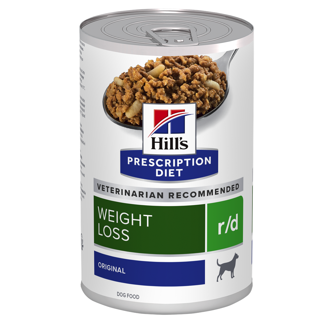 שימורי r/d | Hill's Prescription Diet הפחתת משקל לכלב, 350 גר'