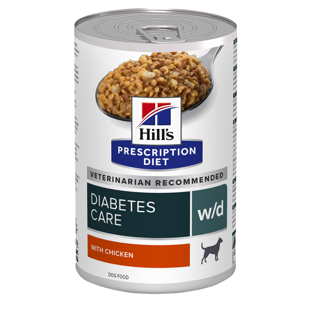 שימורי w/d | Hill's Prescription Diet דיאביטיס קייר לכלב, 370 גר' (עם עוף)