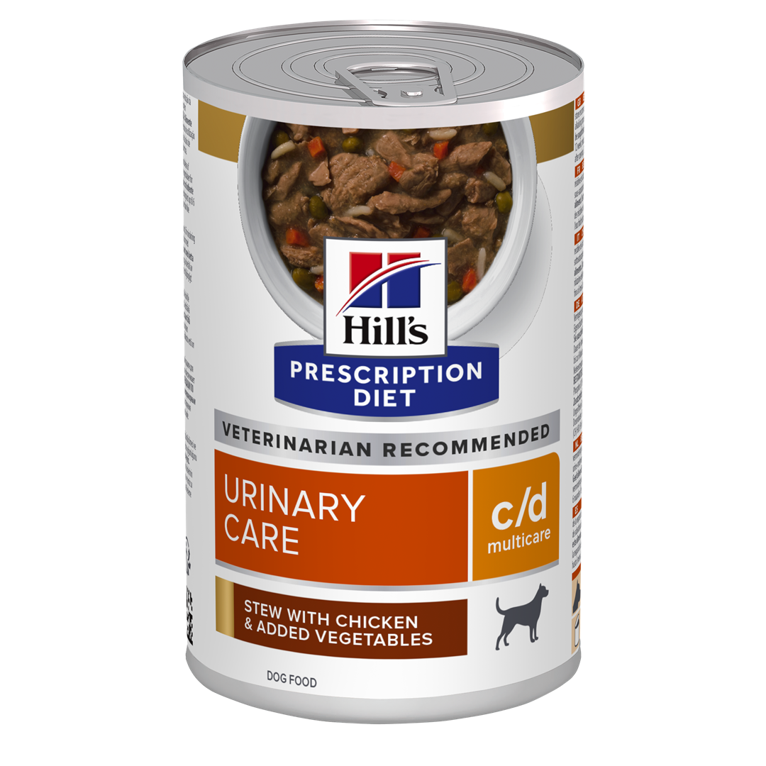 שימורי נזיד c/d | Hill's Prescription Diet מולטיקייר לכלב, 354 גר' (עוף וירקות)