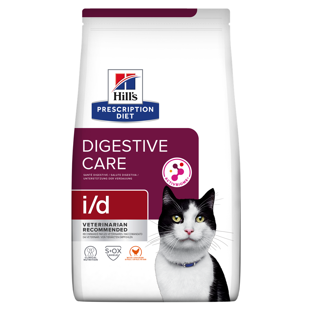 i/d | Hill's Prescription Diet דייג'סטיב קייר לחתול, 1.5 ק"ג (עוף)