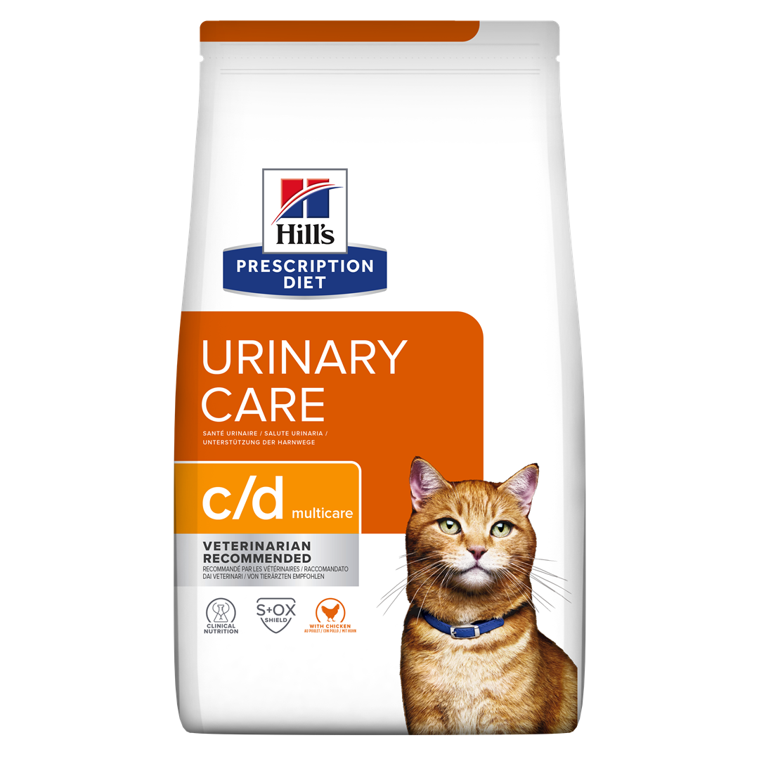 c/d | Hill's Prescription Diet מולטיקייר לחתול, 3 ק"ג (עם עוף)
