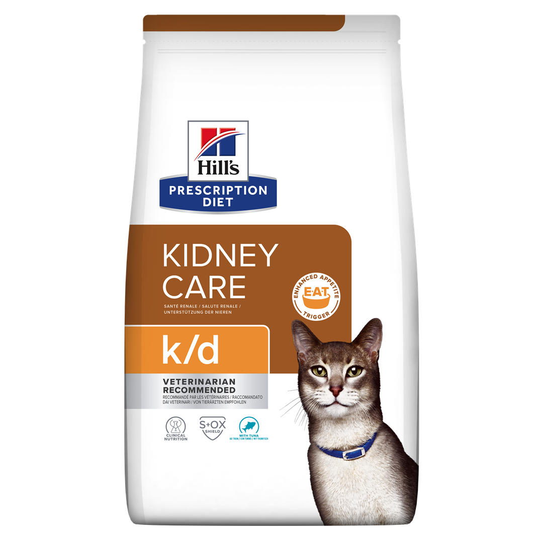 k/d | Hill's Prescription Diet קידני קייר לחתול, 3 ק"ג (עם טונה)