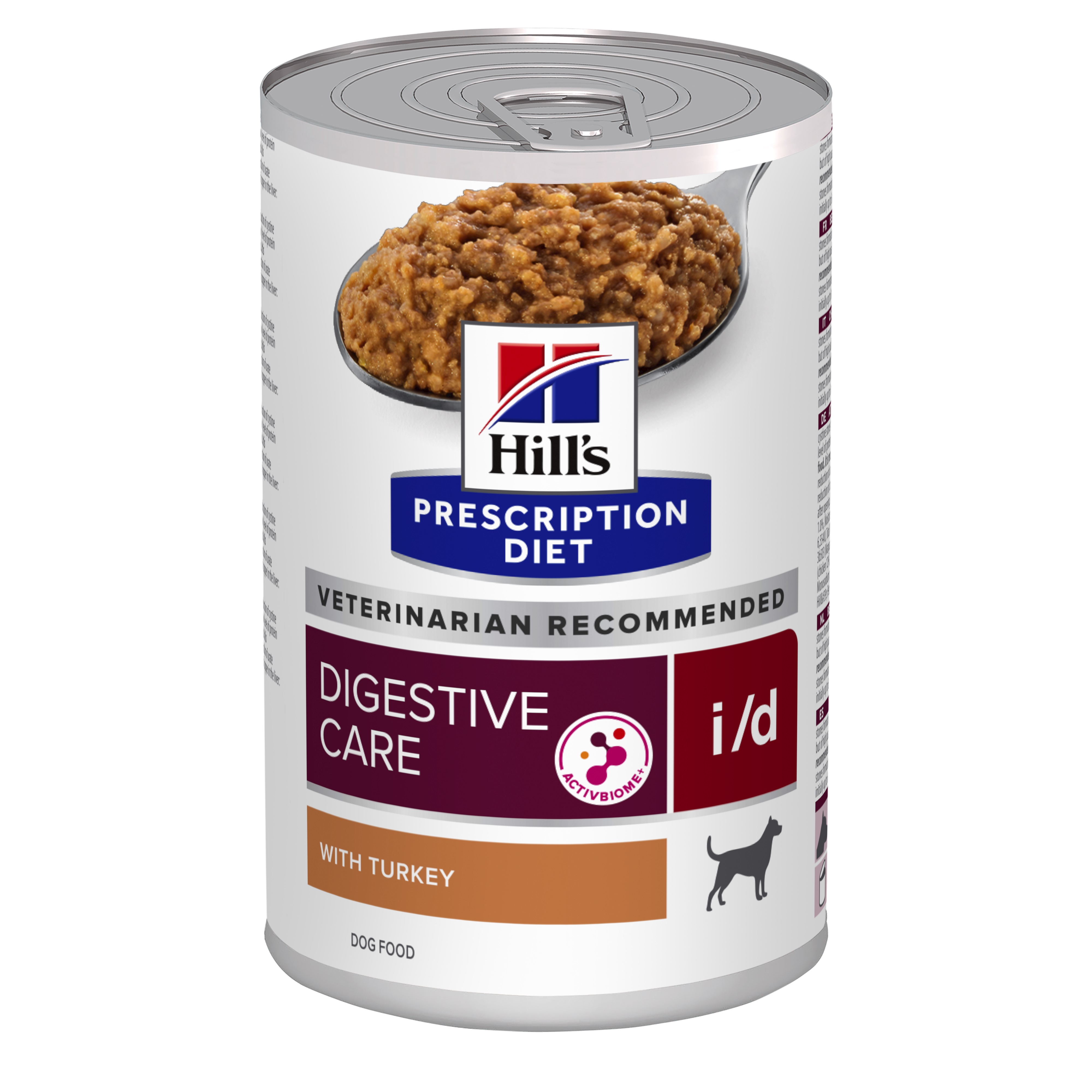 שימורי i/d | Hill's Prescription Diet דייג'סטיב קייר +ActiveBiome לכלב, 360 גר'