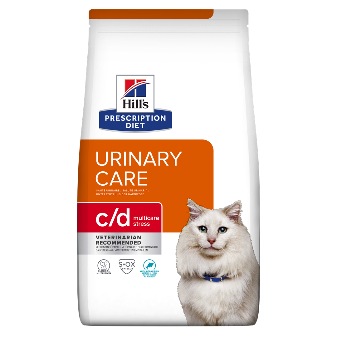 c/d | Hill's Prescription Diet מולטיקייר סטרס לחתול, 3 ק"ג (עם דגי ים)