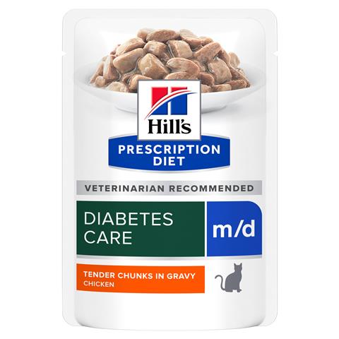 פאוצ' מזון m/d | Hill's Prescription Diet לחתול בוגר, 85 גר' (12 יח')