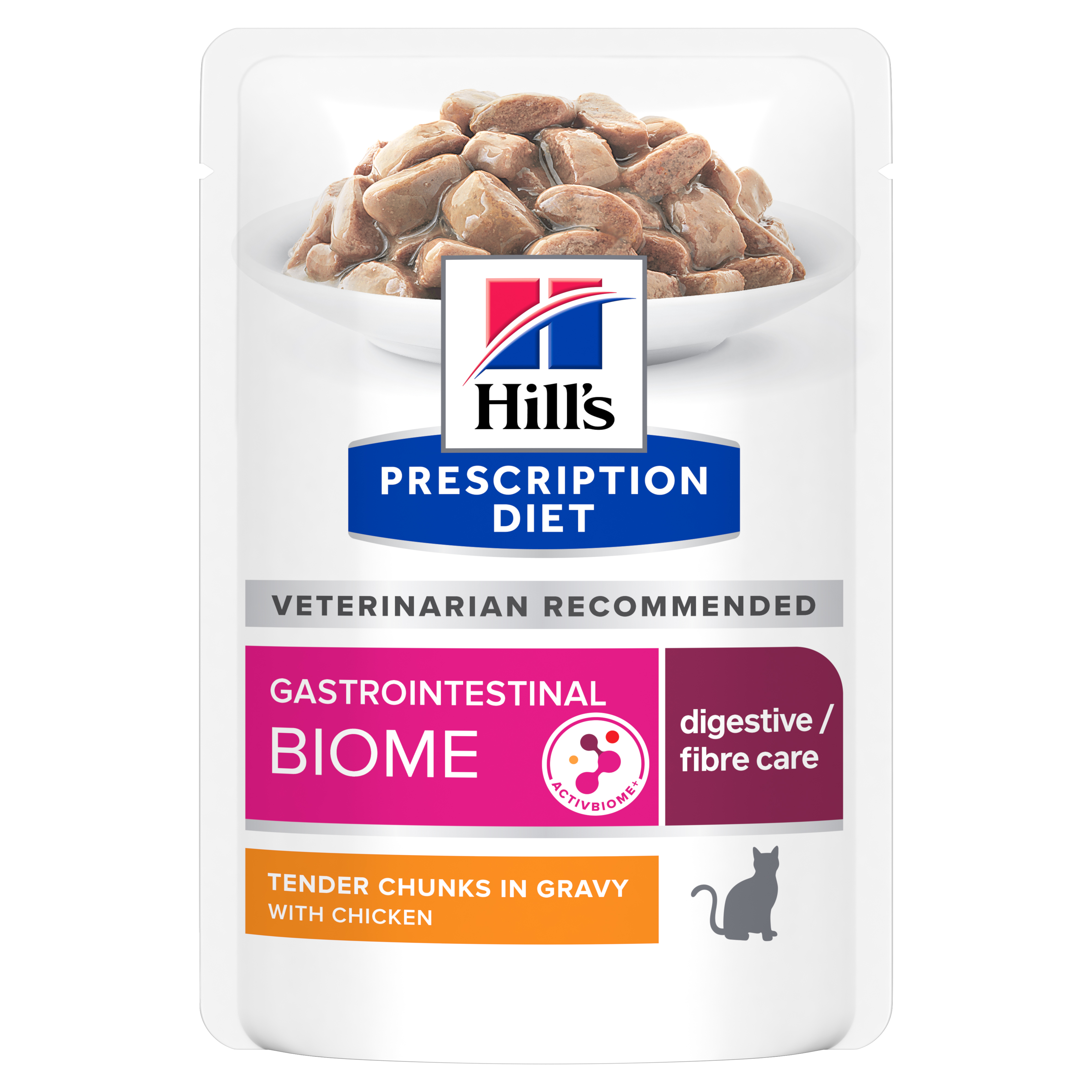 פאוצ' מזון GI BIOME | Hill's Prescription Diet לחתול בוגר, 85 גר' (12 יח')