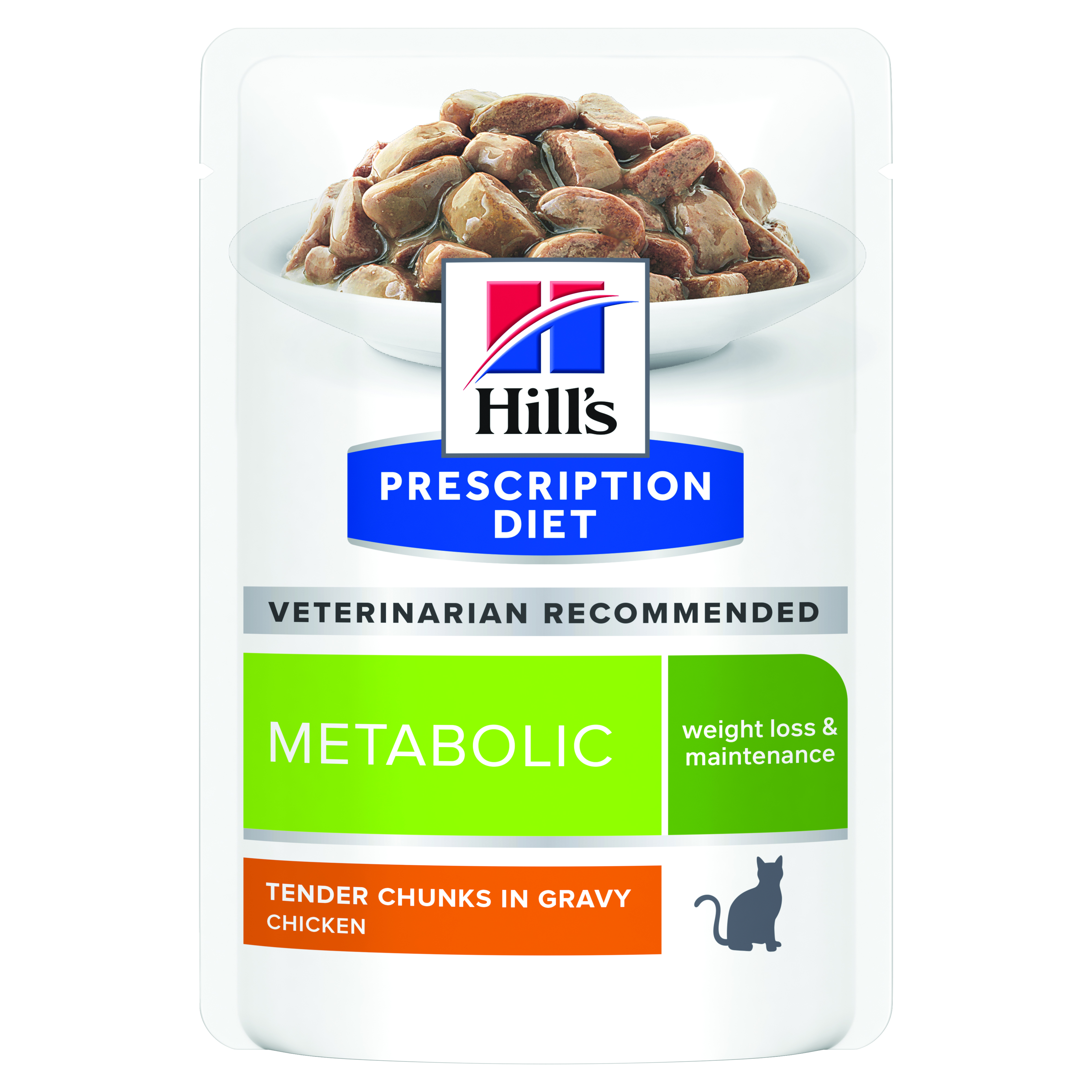 פאוצ' מזון Hill's Prescription Diet | מטבוליק לחתול בוגר (עם עוף) 85 גר'(12 יח')