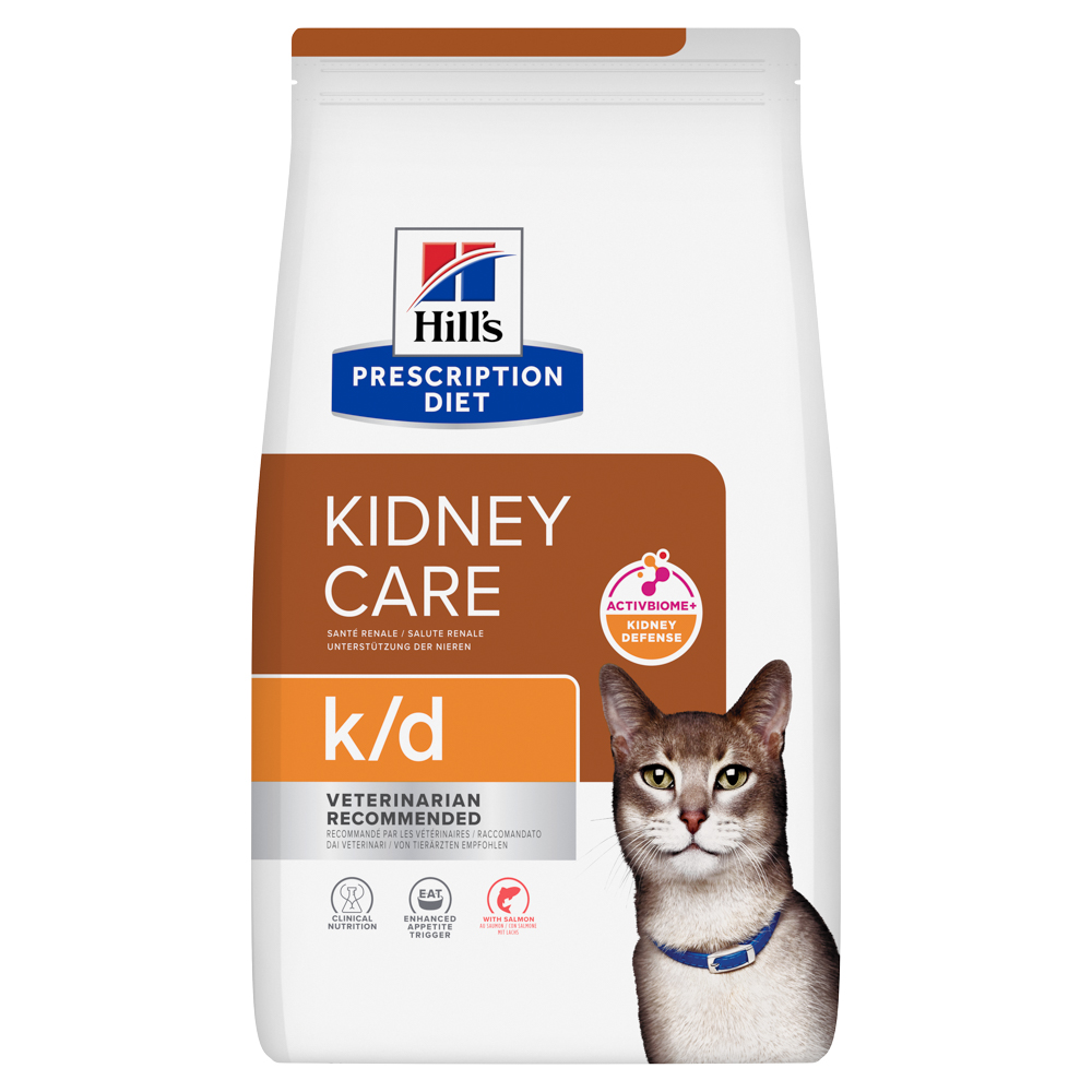 k/d | Hill's Prescription Diet קידני קייר לחתול, 3 ק"ג (עם סלמון)