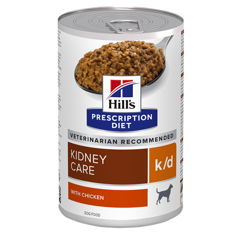 שימורי k/d | Hill's Prescription Diet קידני קייר לכלב, 370 גר' (עם עוף)