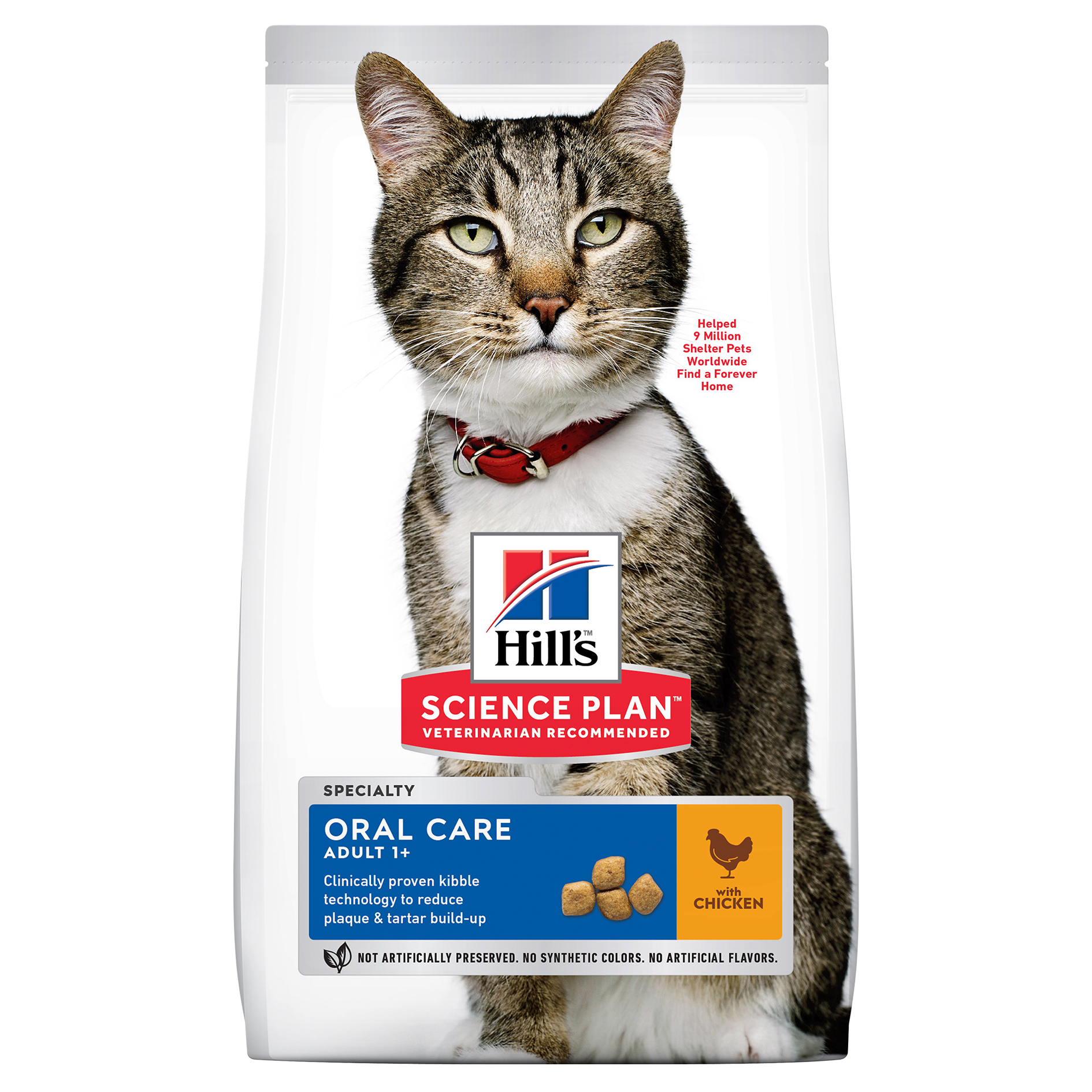 Hill's Science Plan בריאות הפה לחתול בוגר (עוף), 1.5 ק"ג