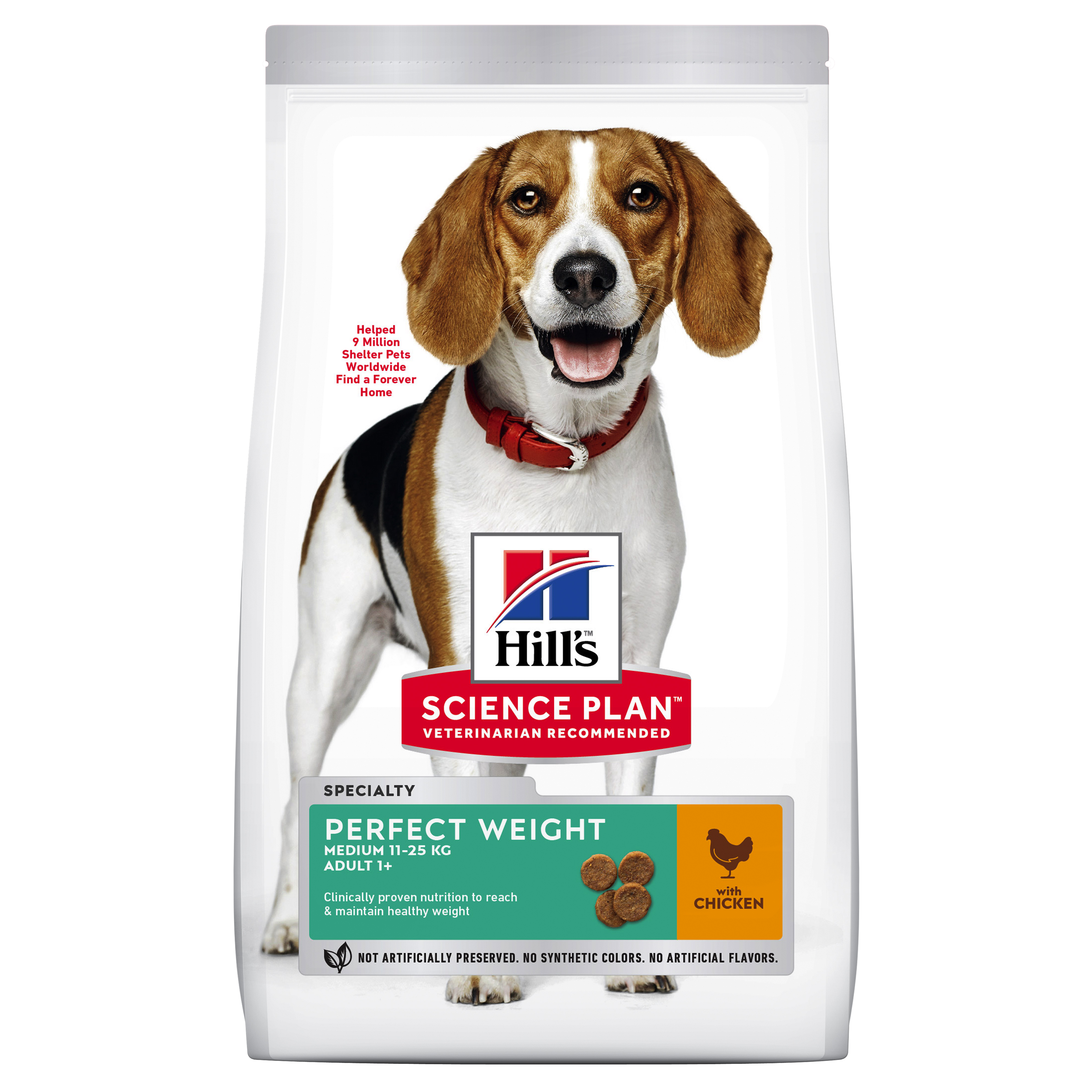 Hill's Science Plan לכלב בוגר Perfect Weight (עם עוף), 12 ק"ג
