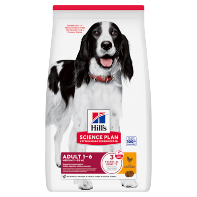 Hill's Science Plan לכלב בוגר (עם עוף), 14 ק"ג