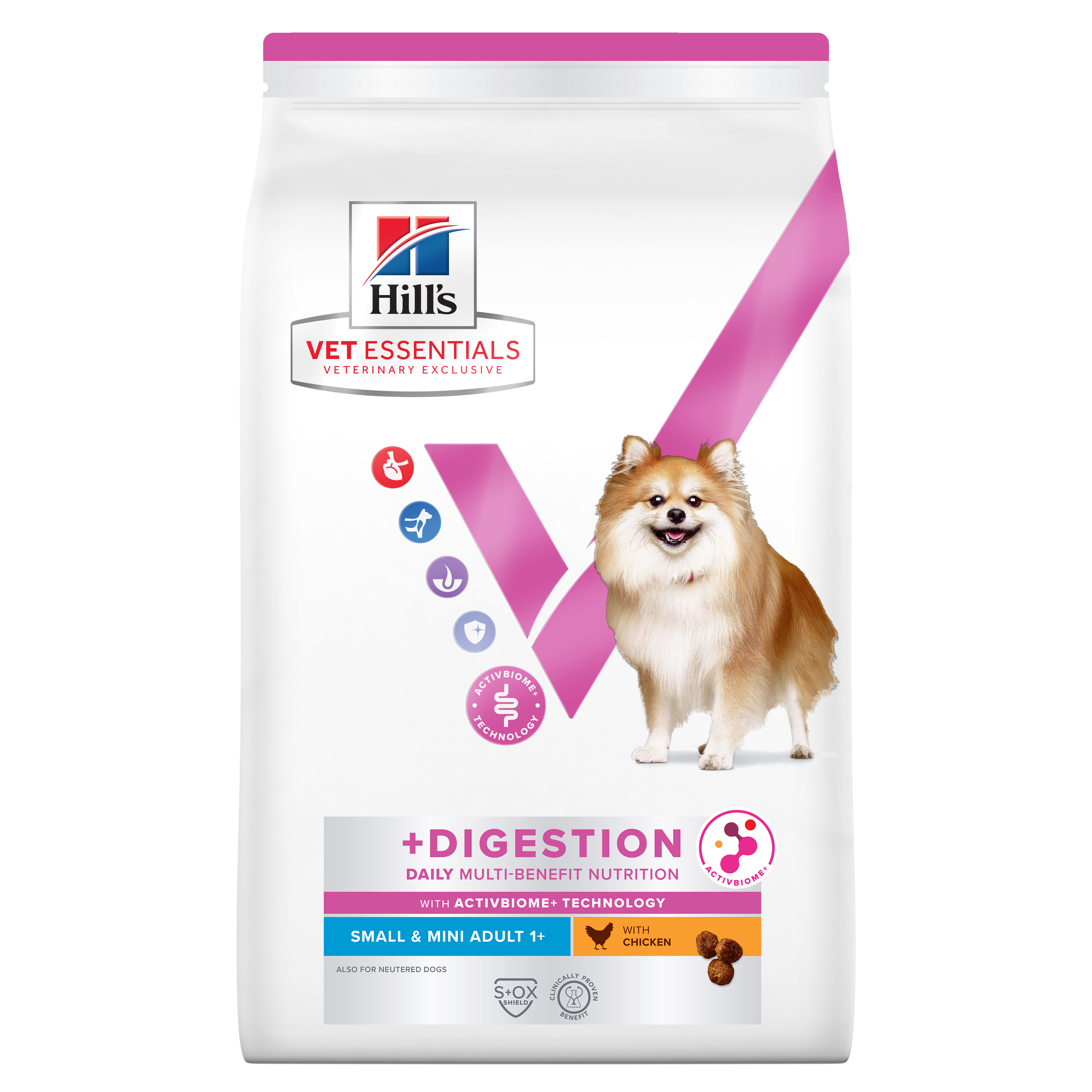 Hill's Vet Essentials כלב בוגר גזע קטן ומיניאטורי, בריאות העיכול, 2 ק"ג