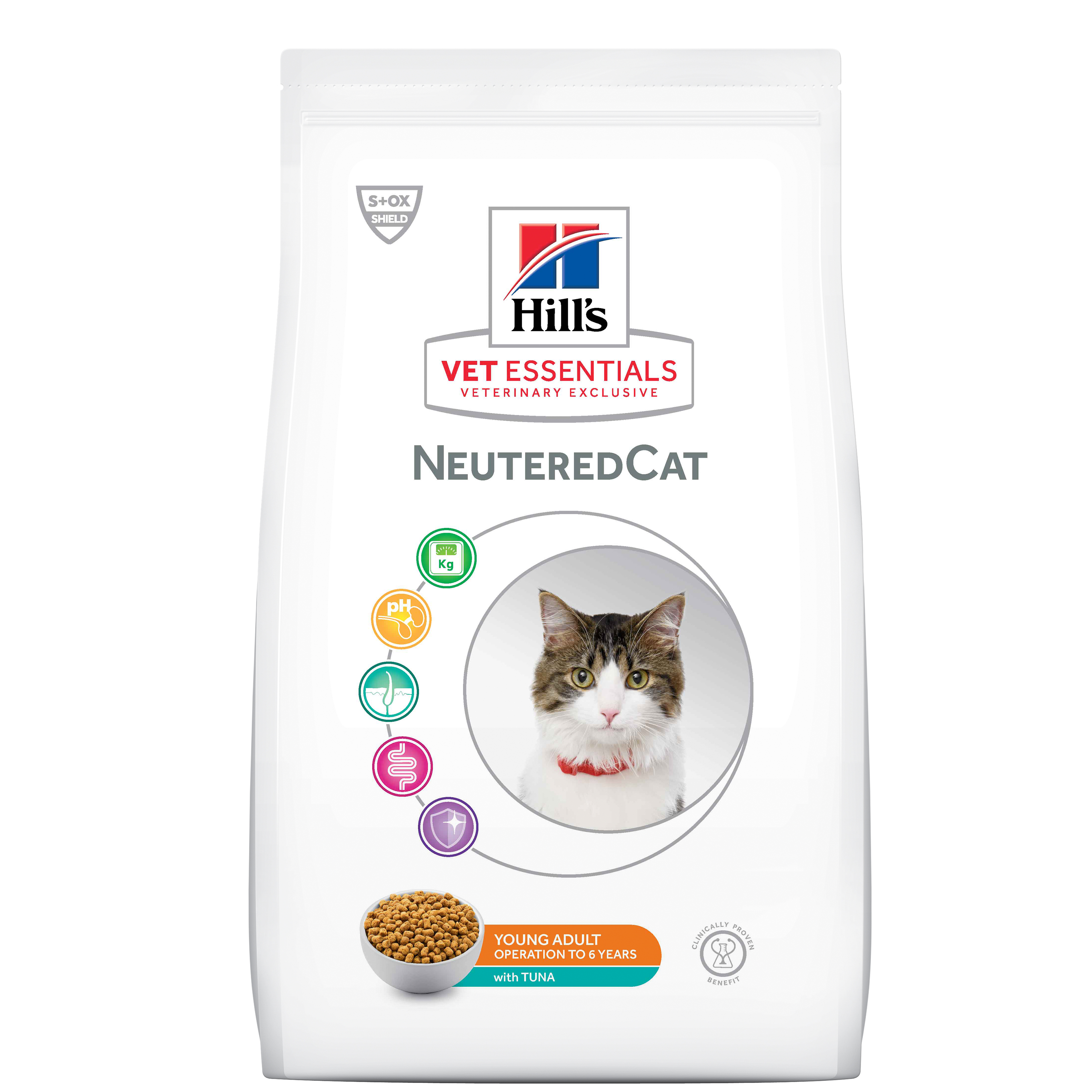 Hill's Vet Essentials לחתול בוגר מעוקר / מסורס (עם טונה), 1.5 ק"ג