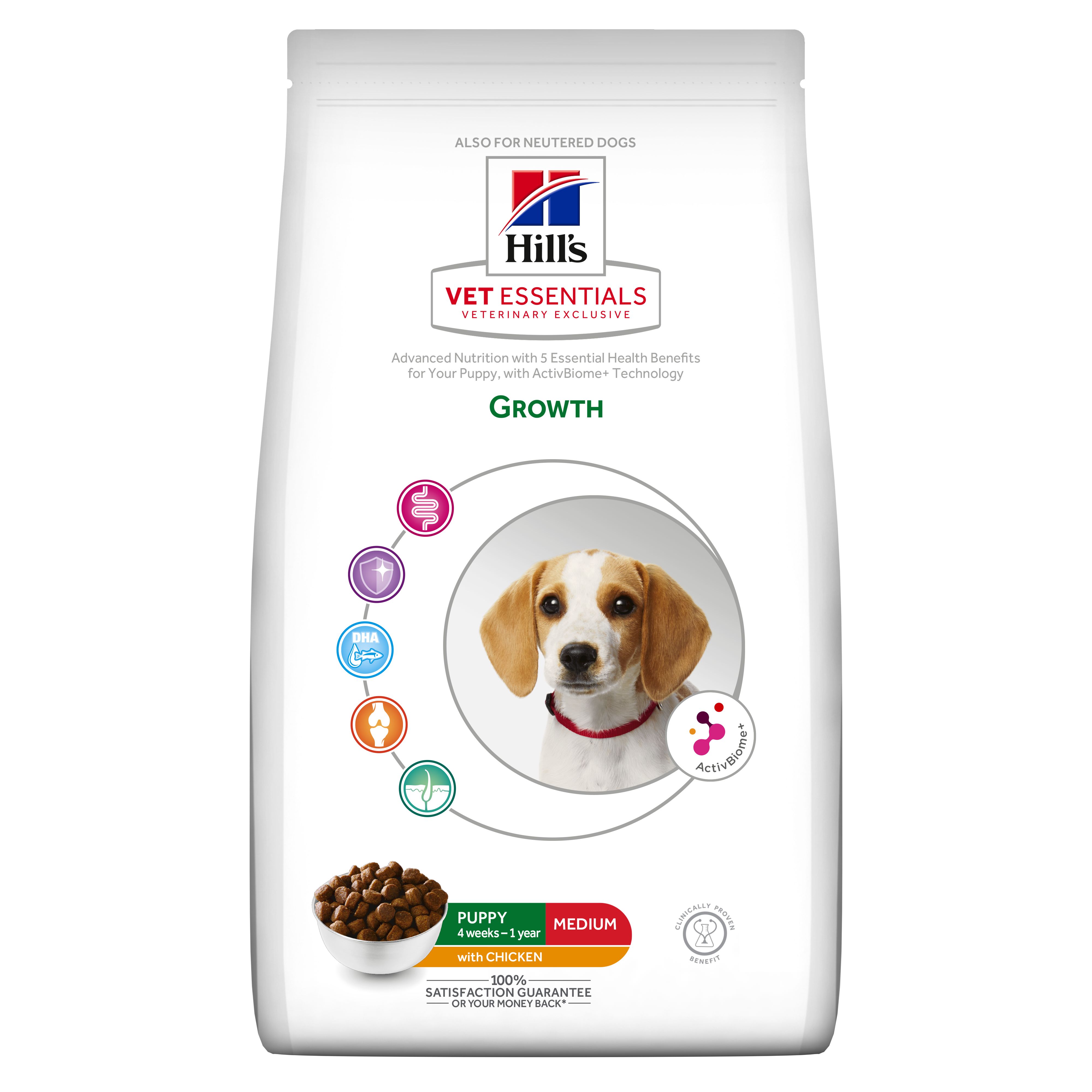 Hill's Vet Essentials לגור כלב גזע בינוני (עם עוף), 8 ק"ג