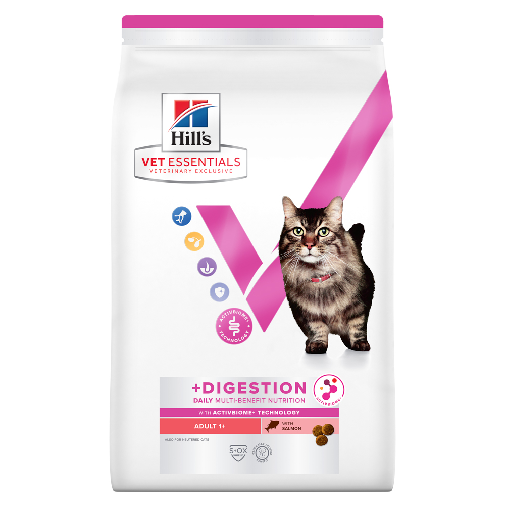 Hill's Vet Essentials  מולטי בנפיט חתול בוגר, בריאות העיכול (סלמון), 1.5 ק"ג