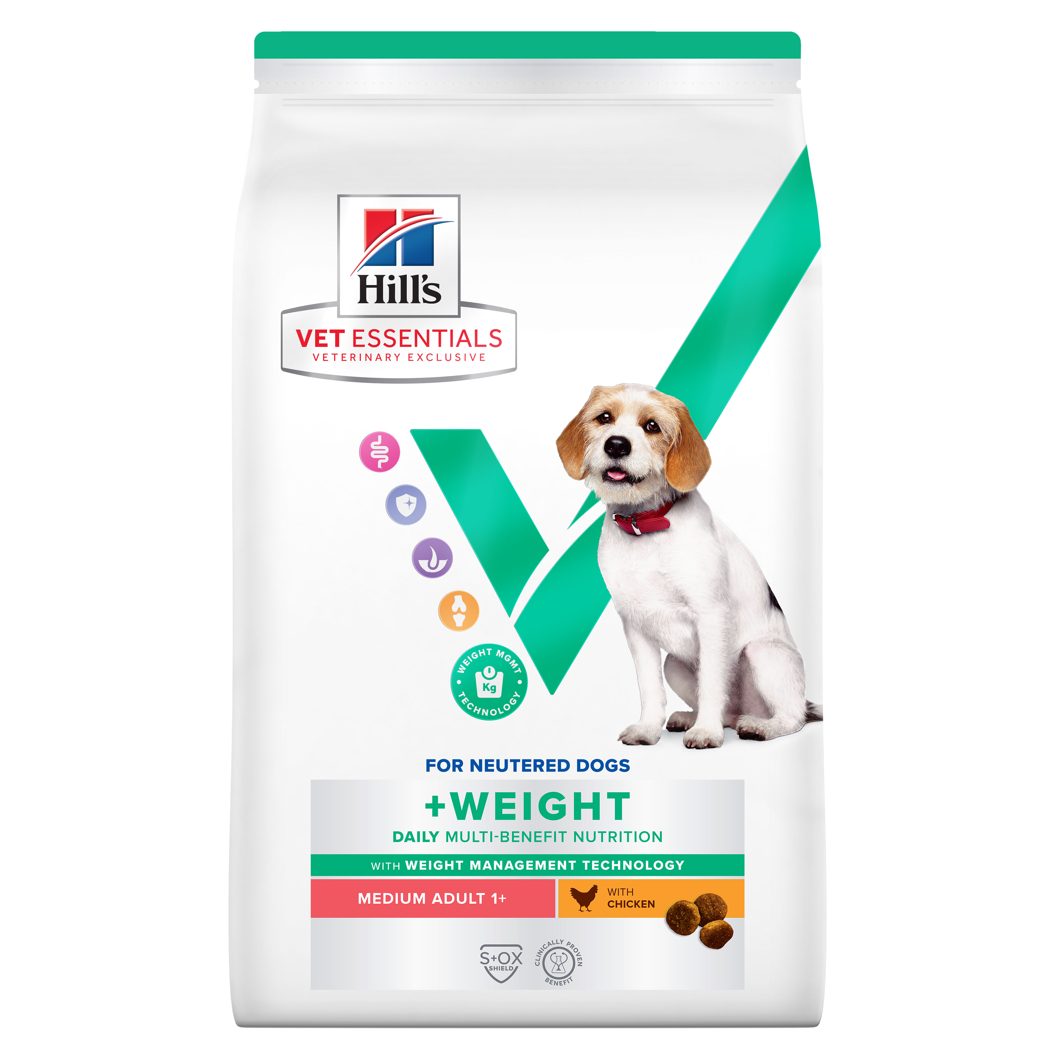 Hill's Vet Essentials מולטי בנפיט כלב בוגר גזע בינוני, שמירה על המשקל, 10 ק"ג
