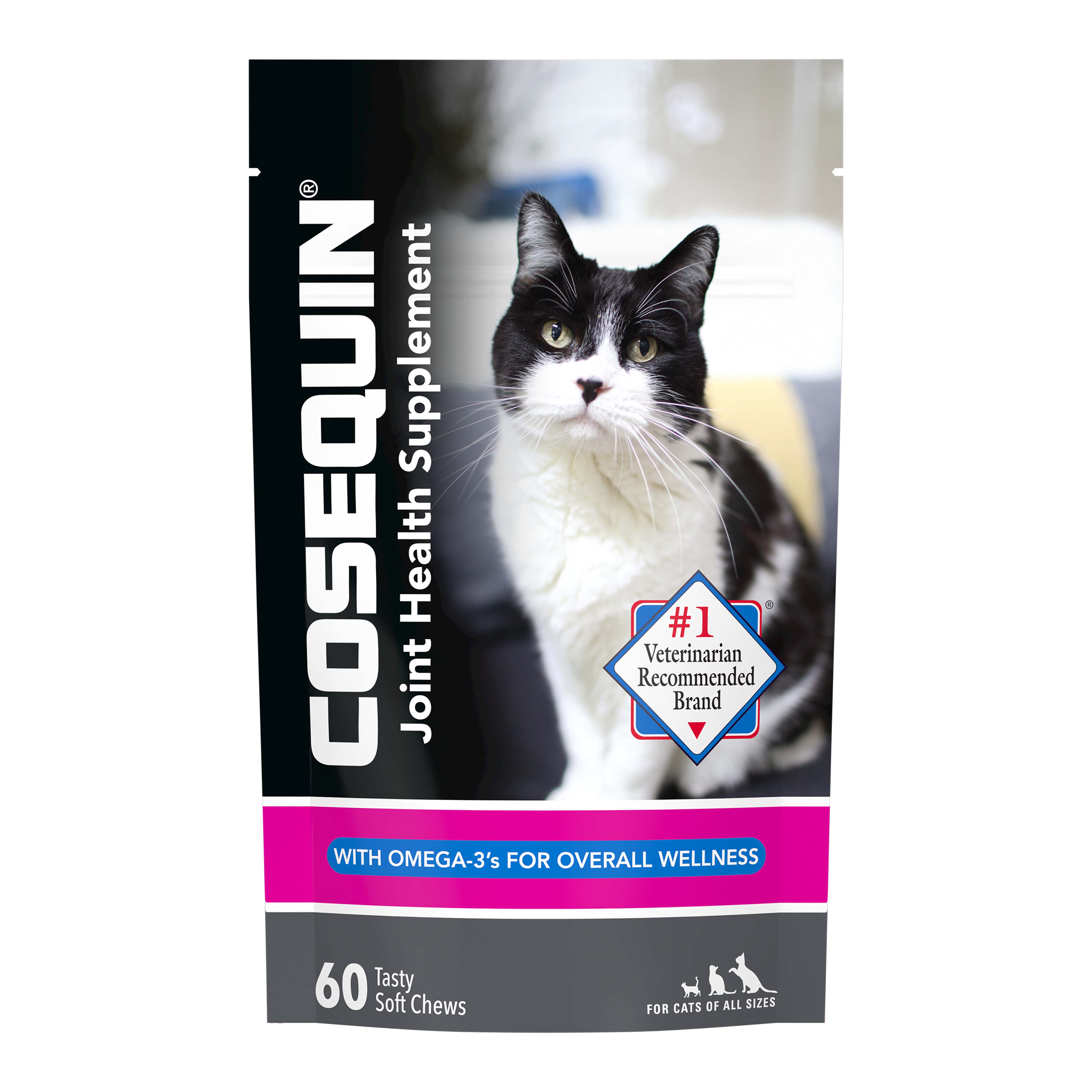תוסף מפרקים  Cosequin Nutramax חטיפים לחתול, 60 יח'