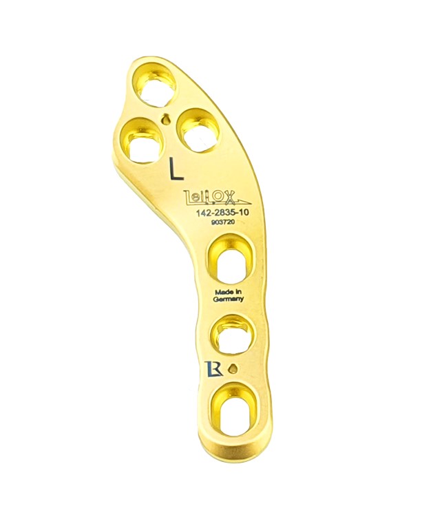 פלטת Leilox TPLO Swing 3.5, באורך 63מ"מ, טיטניום, צד שמאל