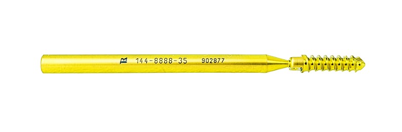בורג עיגון 3.5 מ"מ מטיטניום, אורך כולל 45 מ"מ, 11.5 מ"מ הברגה, קוטר חור 1.0 מ"מ
