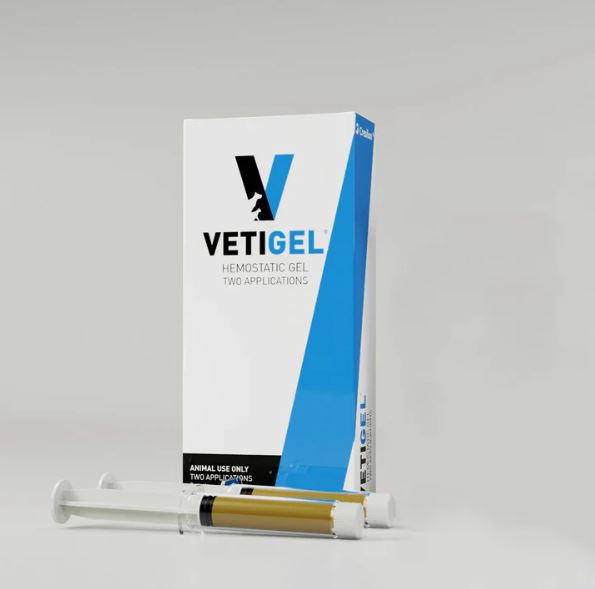 VETIGEL ג'ל המוסטטי סטרילי לעצירת דימום, X2מזרק 5 מ"ל