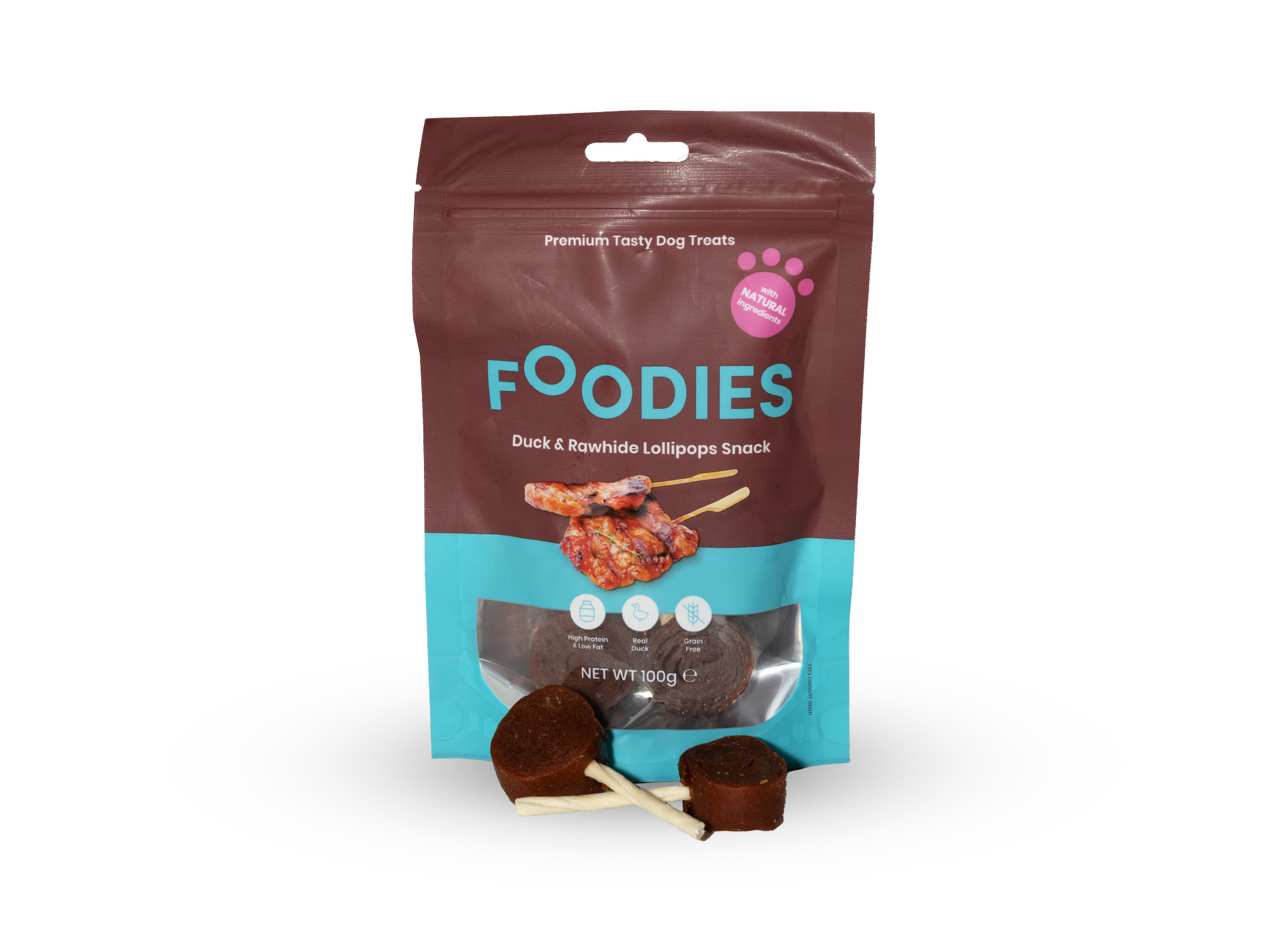 חטיף FOODIES סוכריות ברווז ועור בקר 100 גרם