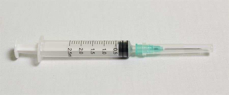 מזרק 2.5 מ"ל + מחט 100) MEDI PLUS 21/1 יח')