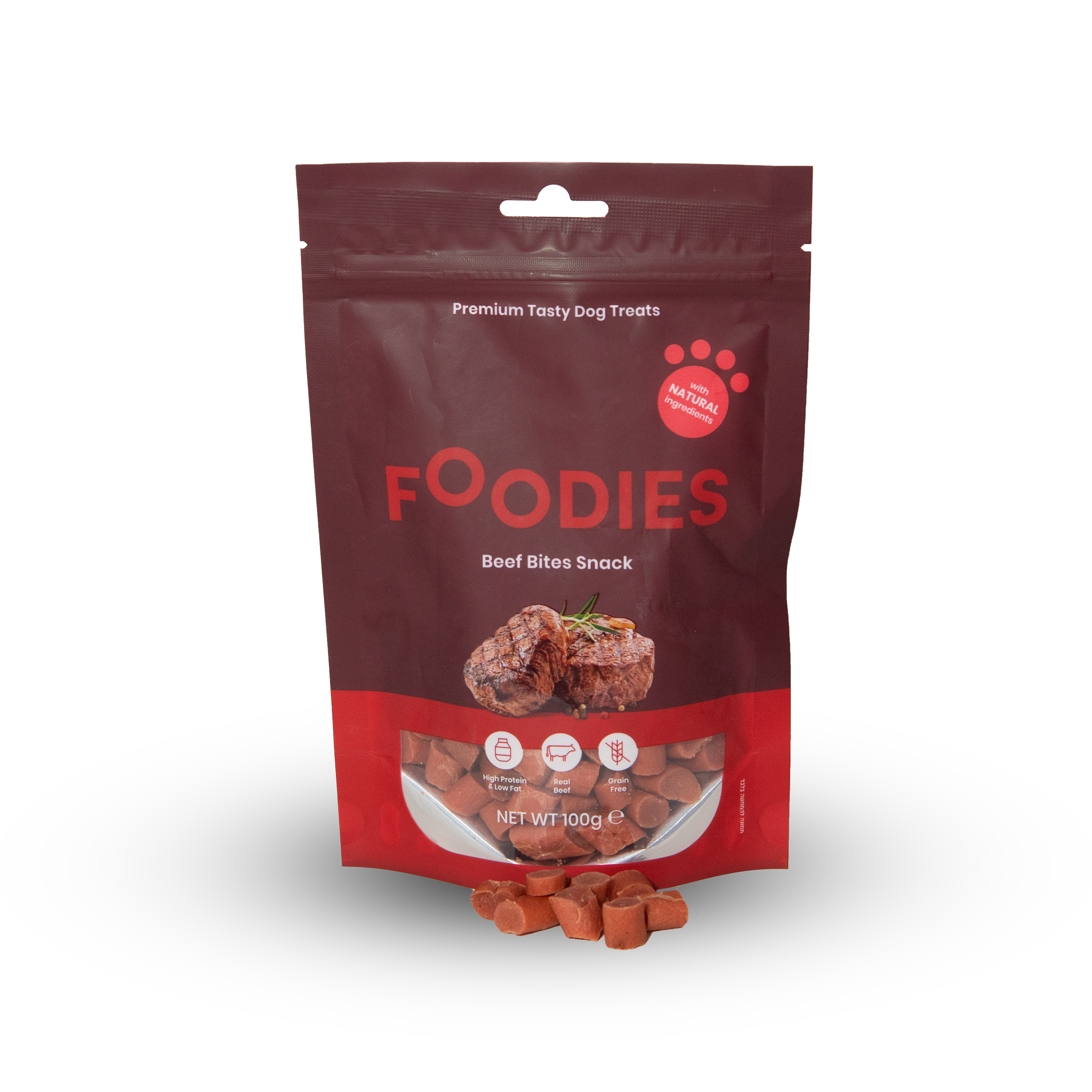חטיף FOODIES נגיסי בקר 100 גרם